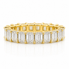 14k Yellow Gold Lab Grown Emerald Diamond Eternity Band 5.50ctw