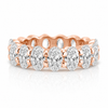 14k Rose Gold Lab Grown Oval Diamond Eternity Band 8.00ctw