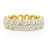14k Yellow Gold Lab Grown Oval Diamond Eternity Band 8.00ctw