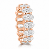 14k Rose Gold Lab Grown Oval Diamond Eternity Band 8.00ctw