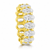 14k Yellow Gold Lab Grown Oval Diamond Eternity Band 8.00ctw