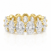 14k Yellow Gold Lab Grown Oval Diamond Eternity Band 9.00ctw