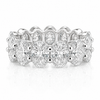 14k White Gold Lab Grown Oval Diamond Eternity Band 9.00ctw