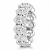 14k White Gold Lab Grown Oval Diamond Eternity Band 9.00ctw