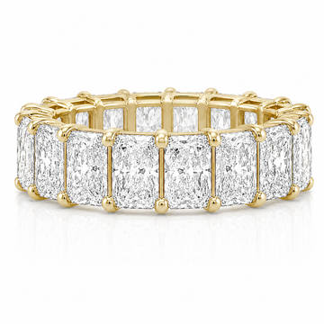 14k Yellow Gold Lab Grown Radiant Diamond Eternity Band 8.50ctw
