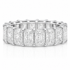 14k White Gold Lab Grown Radiant Diamond Eternity Band 8.50ctw