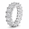 14k White Gold Lab Grown Radiant Diamond Eternity Band 8.50ctw