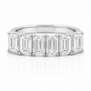 18k White Gold Lab Grown Emerald Diamond Band 3.25ctw
