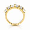18k Yellow Gold Lab Grown Emerald Diamond Band 3.25ctw