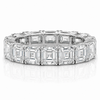 14k White Gold Lab Grown Asscher Diamond Eternity Band 8.00ctw