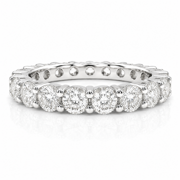 14k White Gold Lab Grown Round Diamond Eternity Band 3.50ctw