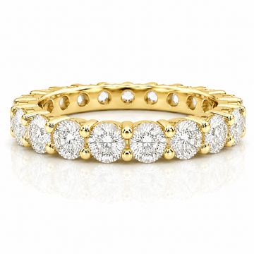 14k Yellow Gold Lab Grown Round Diamond Eternity Band 3.50ctw