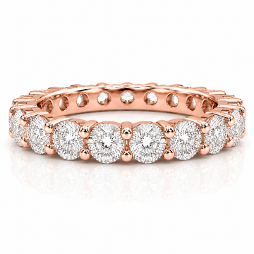 14k Rose Gold Lab Grown Round Diamond Eternity Band 3.50ctw