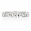 14k White Gold Lab Grown Oval Diamond East West Band 1.50ctw