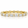 14k Yellow Gold Lab Grown Multi Shape Alternating Marquise & Round Diamond East West Band 2.00ctw