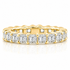 14k Yellow Gold Lab Grown Princess Diamond Eternity Band 3.50ctw