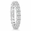 14k White Gold Lab Grown Princess Diamond Eternity Band 3.50ctw