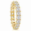 14k Yellow Gold Lab Grown Princess Diamond Eternity Band 3.50ctw