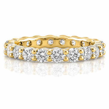 14k Yellow Gold Lab Grown Round Diamond Eternity Band 2.50ctw