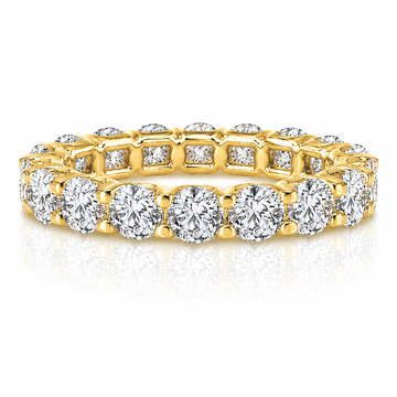 14k Yellow Gold Lab Grown Round Diamond Eternity Band 3.00ctw