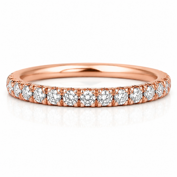 14k Rose Gold Lab Grown Round Diamond Eternity Band 1.00ctw
