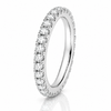 14k White Gold Lab Grown Round Diamond Eternity Band 1.00ctw