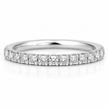 14k White Gold Lab Grown Round Diamond Eternity Band 1.00ctw