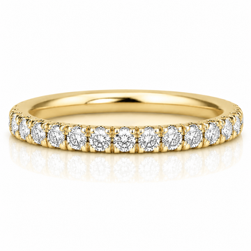 14k Yellow Gold Lab Grown Round Diamond Eternity Band 1.00ctw
