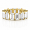 14k Yellow Gold Lab Grown Emerald Diamond Eternity Band 9.00ctw
