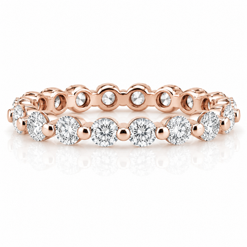14k Rose Gold Lab Grown Round Diamond Eternity Band 2.00ctw