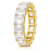 14k Yellow Gold Lab Grown Emerald Diamond Eternity Band 9.00ctw