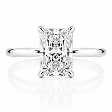 14k White Gold 2.00ct Lab Grown Radiant Diamond Solitaire Engagement Ring
