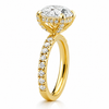 14k Yellow Gold 4.00ct Lab Grown Round Diamond Invisible Halo Engagement Ring