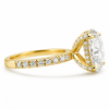 14k Yellow Gold 4.00ct Lab Grown Round Diamond Invisible Halo Engagement Ring
