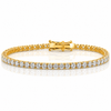 14k Yellow Gold Lab Grown Round Diamond Classic Tennis Bracelet 5.00ctw