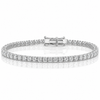 14k White Gold Lab Grown Round Diamond Classic Tennis Bracelet 5.00ctw