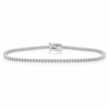 14k White Gold Lab Grown Round Diamond Classic Tennis Bracelet 1.50ctw
