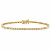 14k Yellow Gold Lab Grown Round Diamond Classic Tennis Bracelet 1.70ctw