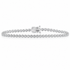 14k White Gold Lab Grown Round Diamond Crown Prong Tennis Bracelet 2.00ctw