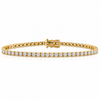 14k Yellow Gold Lab Grown Round Diamond Classic Tennis Bracelet 3.00ctw