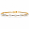 14k Yellow Gold Lab Grown Emerald Diamond Tennis Bracelet 10.00ctw