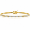 14k Yellow Gold Lab Grown Round Diamond Classic Tennis Bracelet 2.50ctw