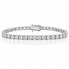 14k White Gold Lab Grown Round Diamond Classic Tennis Bracelet 7.00ctw