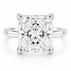 14k White Gold 5.00ct Lab Grown Square Radiant Diamond Solitaire Engagement Ring