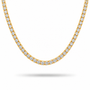 14k Yellow Gold Lab Grown Diamond Classic Tennis Necklace 6.50ctw