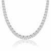 14k White Gold Lab Grown Diamond Classic Tennis Necklace 13.00ctw