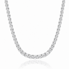 14k White Gold Lab Grown Diamond Classic Tennis Necklace 9.00ctw