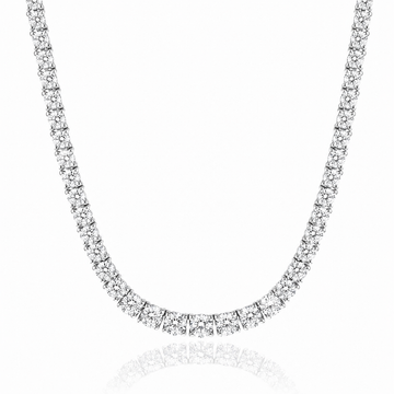 14k White Gold Lab Grown Diamond Classic Tennis Necklace 9.00ctw