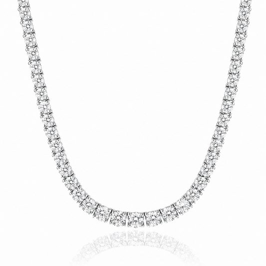 14k White Gold Lab Grown Diamond Classic Tennis Necklace 9.00ctw