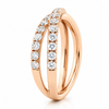 18k Rose Gold Criss Cross Infinity Diamond Band 1.00ctw